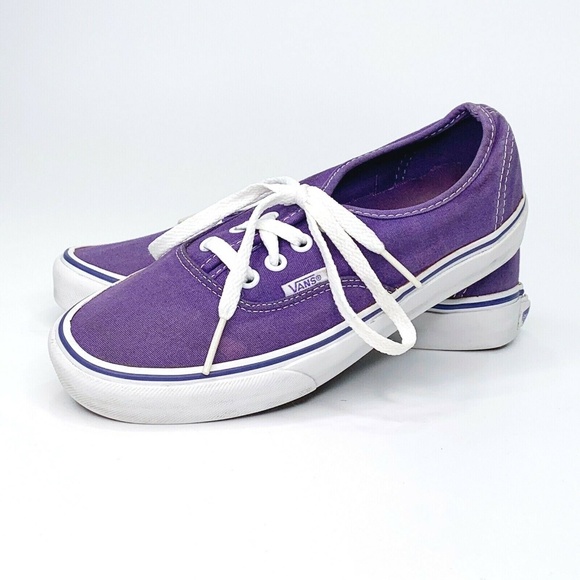 *SOLD* Vans Off The Wall Womens Size 7 Low Top Purple White - Picture 12 of 16